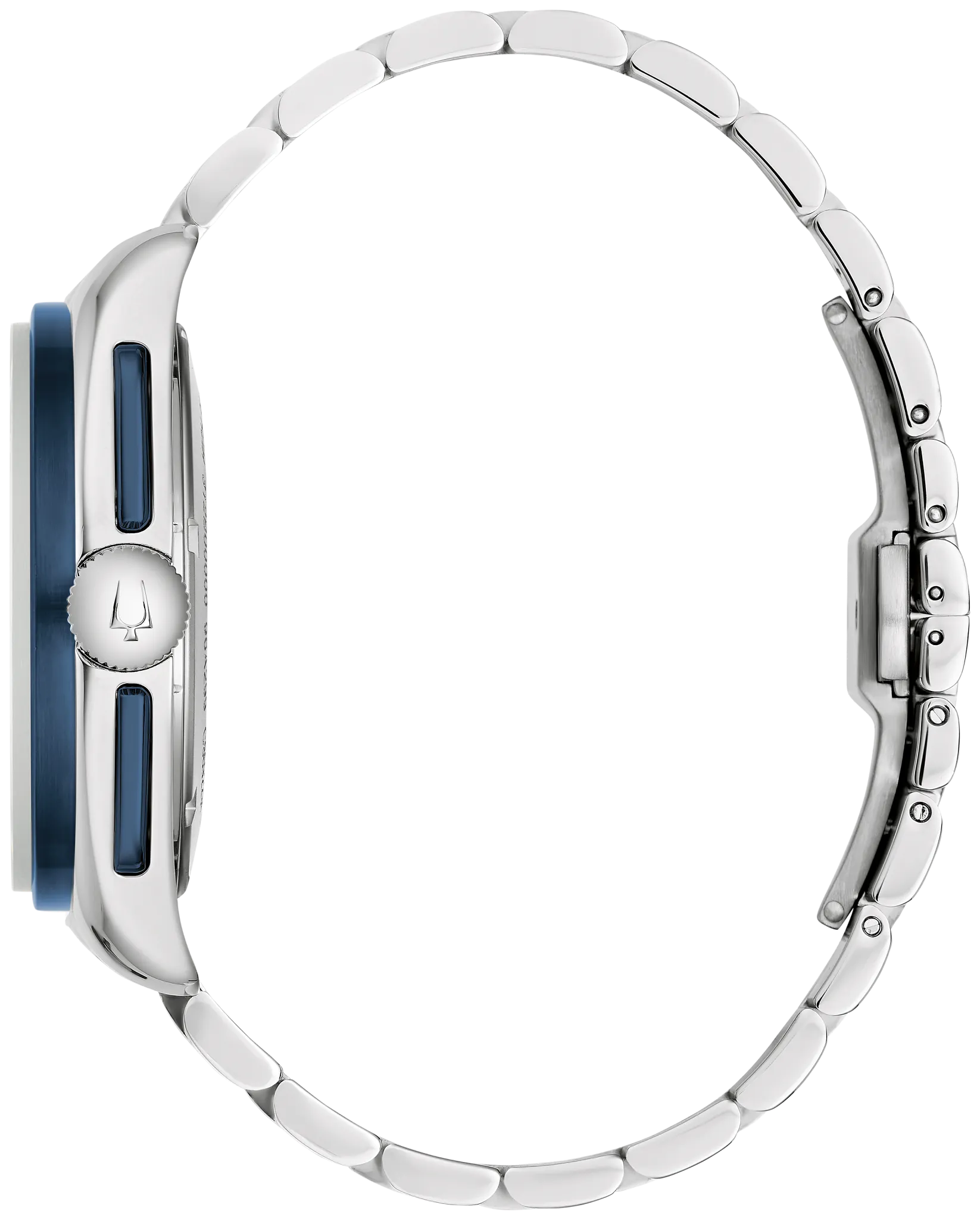 Blue Dial Stainless Steel Bracelet Lunar Pilot Timascus 98A329